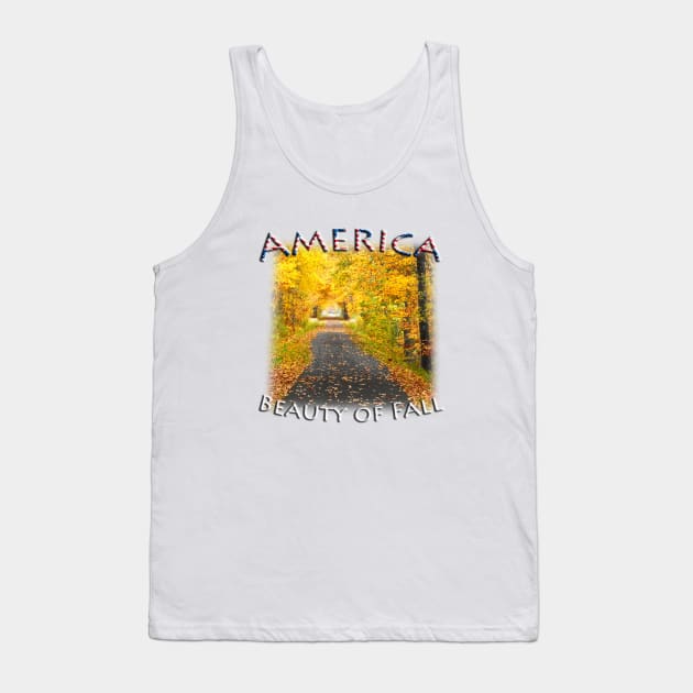 Beauty of Fall in America Tank Top by TouristMerch
